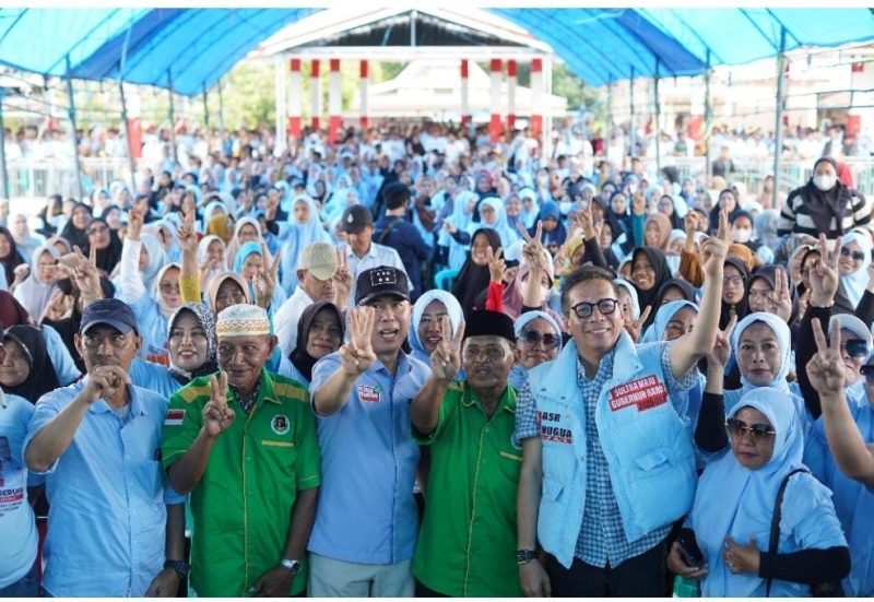 ASR-Hugua Diterima Hangat oleh Ribuan Simpatisan di Kampanye Pelambua, Pomala